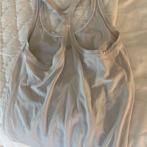 Lululemon White Racerback Tank Top